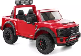 Vaikiškas elektromobilis Ford F450, raudonas