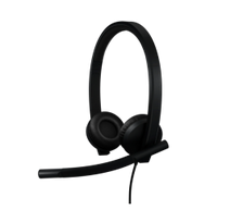 Logitech H570e Stereo MS Teams Laidinės ausinės USB-A, Juoda