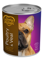 LOVELY HUNTER ADULT POULTRY AND VEAL KONSERVUOTAS PAŠARAS ŠUNIMS 800g