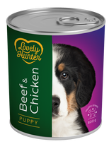 LOVELY HUNTER PUPPY BEEF AND CHICKEN KONSERVUOTAS PAŠARAS ŠUNIMS 800g