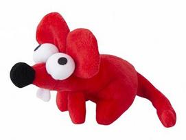 ROGZ Catnip Plush Mouse Raudona Pelė 18cm