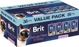 Brit Premium by Nature Delicate fillets in gravy Sterilised Box - wet cat food - 36x85g