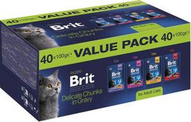Brit Premium by Nature Value pack Adult Box - wet cat food - 40x100g