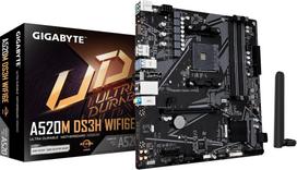Gigabyte A520M DS3H WIFI6E | Processor family AMD | Processor socket AM4 | DDR4 | Supported hard disk drive interfaces SATA, M.2 | Number of SATA connectors 4