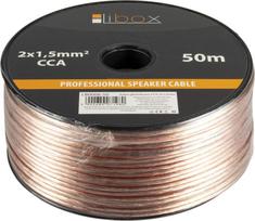 Libox Kabel głośnikowy 2x1,50mm LB0008-50 audio cable 50 m Transparent