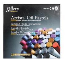 Mungyo Gallery Artist's Oil Pastels-24 Metallic Color (MOP-24M) gray