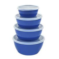 4Pcs Mixing Bowls with Lids BPA-Free Salad Containers Stackable Airtight Food Storage Bowls