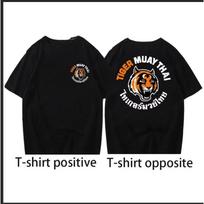 2025 Tiger Muay Thai Kick Boxing T-Shirt Summer MDE Short Pure Cotton Loose Sleeve O-Neck Men Tees Tops Harajuku Streetwear S