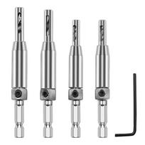 Precisions Self Centering Drill Bit Set for Woodworking and Cabinetry Hinge & Hardware Mounting, Hinge Hole Positioning 1