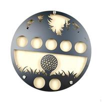 Golf Ball Display Case Wall Mount Trendy 12 Inchx12 inch Ornament Craft Golfer Gift Metal Silhouette