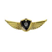Nauji metaliniai 3D lipdukai ant automobilio šonų, galinis ženklelis Volkswagen Golf Bora Beetle Scirocco POLO Sharan Sagitar Magotan CC Acce auksas
