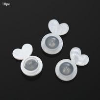 10Pcs/set Silicone Ear Post Backs for Heavy Earrings: Invisible Support Pads for Non-Dropping Earlobes - Safe Ear Jewelry Lifters for