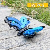HUIQIBAO Creative Moc Insect Building Blocks Bee Dragonfly Ant Mantis Butterfly Children's Assembled Toys Animal Ornaments Gifts