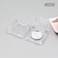 Kvadratinė tuščia akių šešėlių paletė Plastikinis kosmetikos indelis Skaidrus makiažo dėklas