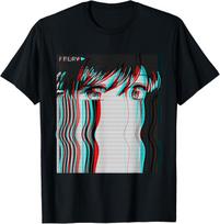 Vaporwave Aesthetic Sad Anime Girl Retro Eboy Egirl Harajuku T-Shirt L