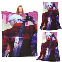 Dante - Devil May Cry Blankets Soft Warm Flannel Throw Blanket Plush for Bed Living room Picnic Travel Home Couch Size: 75*100cm, Weight: 230 GSM