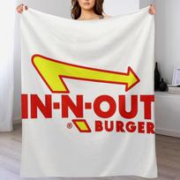 in & out burger burgers Throw Blanket Stylish Warm Blanket for Living Room Bedroom Size: 75*100cm, Weight: 230 GSM