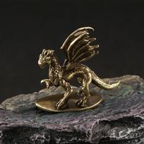 Kietas varinis Warcraft Pterodaktilas Drakonas Maža statulėlė Darbalaukio ornamentas Mitinių būtybių figūrėlės Retro namų Feng Shui dekoracija