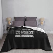 Powerlifting : This Girl Is On Fire Blanket Super Soft Warm Light Thin Powerlifting Powerlifting Because Funny Saying Size: 75*100cm, Weight: 230 GSM