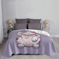 Hanami Maneki Neko : Shun Blanket Fashion Custom Hanami Maneki Neko Beckoning Lucky Cat Pattern Floral Kawaii Size: 75*100cm, Weight: 230 GSM