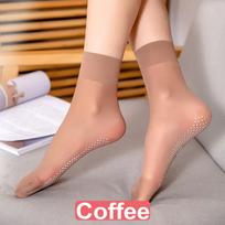 Ultra-Thin Breathable Socks Women Non-Slip Transparent Elastic Crystal Silk Socks Nylon Ladies Summer Short Ankle Socks 5pairs