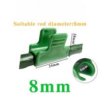 6Pcs Greenhouse Film Clamps Garden Tarpaulin Netting Tunnel Hoop Pipe Clamp Shed Row Cover Shading Frame Support Planting Tools (Green,8mm 6pcs) žalia