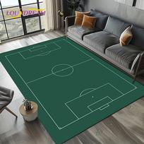 27 Stiliaus Futbolo Laukas Soccer Sportinis Kilimas Kilimas Svetainei Miegamajam Namų Sofos Dekoravimui, Vaikų Zonos Kilimas Neslystantis Grindų Kilimėlis 50cmX80cm
