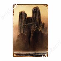 Beksinski meno spaudiniai Plakatas Metalinė plokštelė Klubas Pubas Garažas Klasikinė sieninė plokštelė Skardinis ženklas Plakatai 20X30CM beige