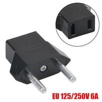 Charger Outlet Adapter Pin Socket USA To Euro Europe Converter 2 Round US UK AU To EU Plug Universal 1PC Travel Wall AC Power EU black