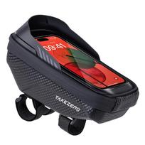 1L Bike Top Tube Bag Waterproof Sun Visor Bike Frame Bag Support Touch Screen Bike Phone Mount Bag for Smart Phones 4.7-6.8in