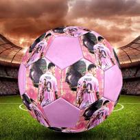 1PC Messi Field Monarch size 5 soccer ball PrahaIndoor Soccer Ball Colorful All Ages Machine Stitched PVC Competition Ready Durable High-Bounce