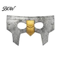 Breathable Full Face Mask Halloween Medieval Armor Mask, Warrior Cosplay for Party, Vintage Helmet Large Eye Hole Style Masquerade Prop Comic sidabras