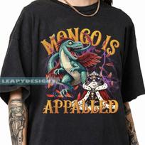 Mongo Is Appalled Dinosaur Cat Shirt, Vintage Bootleg Style Meme Tee S
