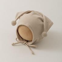 Soft Baby Fetal Cap Cat Ear Infant Bonnet Hat Korean Newborn Beanie Hat  Toddler smėlis