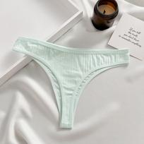 Thongs For Women Soft Cotton Thong Sexy Low-Rise T-Back Underwear Comfortable Panties Girls Underwear S šviesiai žalios spalvos