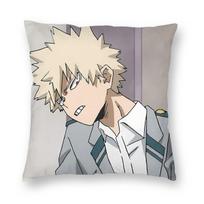 Bakugou Katsuki Anime My Hero Academia Square Pillowcase Pillow Cover Cushion Throw Pillow for Home Bedroom Car 12x12Inch