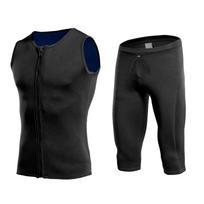 2mm Neoprene Wetsuit Shorts Vest Set Diving Snorkeling Surfing Thermal Swimsuit for Men Women Shorts Vest Set L L