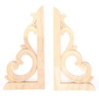 2pcs Wood Carving Wood Carved Corner Applique wood decorative applique  Home corner layout
