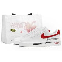 Nike Air Force 1 Pastatas B, 5 aukštas Žemi Skateboard batai Unisex Raudoni Balti CW2288-111(Team645-B5) 44