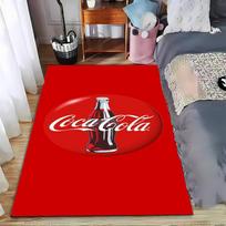 Red Carpet with Coca-Cola Bottle and Logo Design Decoration Rug Suitable for use as an anti-slip for living room bedroom sofas 40x60cm( 15x23in )