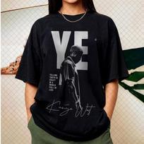 Kanye West Graphic Tee Vintage Rap Bootleg Shirt Ye Hip Hop Streetwear Music L black