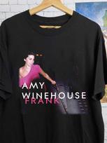 Amy Winehouse - Frank Font Short Sleeve Cotton Black All Size T-Shirt S