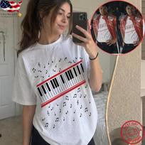 Michael Jackson Fortepijono Klavišų Marškinėliai Pop Muzikos Karaliaus Grafinis Marškinėlis XL white