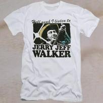 Vintage Jerry Jeff Walker Hell Yeah I Listen To 90s White Full Size T-Shi L