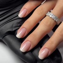 24pcs Press on Nail Square False Nail French Tip Glossy Acrylic Nail Manicure Winter Stick on Nail for Women and Girls 1 brown