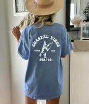 Coastal Vibes – Surfing Summer T-Shirt | Beachy Graphic Tee for Women XXXXL