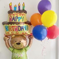 Jiayan Bear Birthday Party Balloon Set, Scene Decoration, Birthday Celebration Photo Props