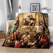 Mergelės Marijos tikėjimo spaudinio pledas flanelinis minkštas komforto pledas namų kelioninis pledas vaikams šiltas pledas pikniko pledas gimtadienio dovana 80x120cm(31x47inch)