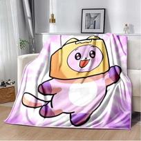 Lankybox Boxy ir Foxy pliušinis pledas, YouTube interneto įžymybė, vaikiška dovana, draugo dovana, augintinis, Justin Kroma ir Adam McArthur 80x120cm(31x47inch)