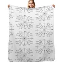 Unit Circle Nerdy Math Guide Throw Blanket Soft Bedroom Blanket for Night Sleeping Size: 75*100cm, Weight: 230 GSM